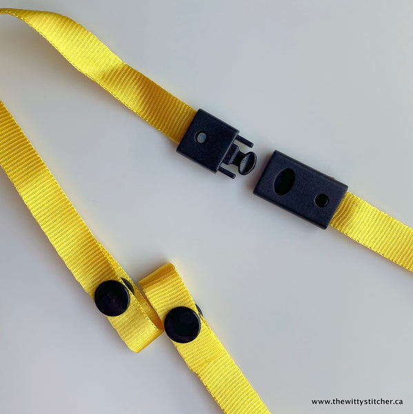 11.5" Face Mask Safety LANYARD - CANARY