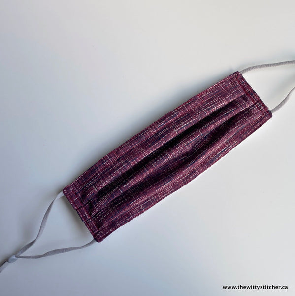 TWEED Cotton Face Mask - MERLOT