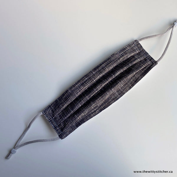 TWEED Cotton Face Mask - DARK GREY