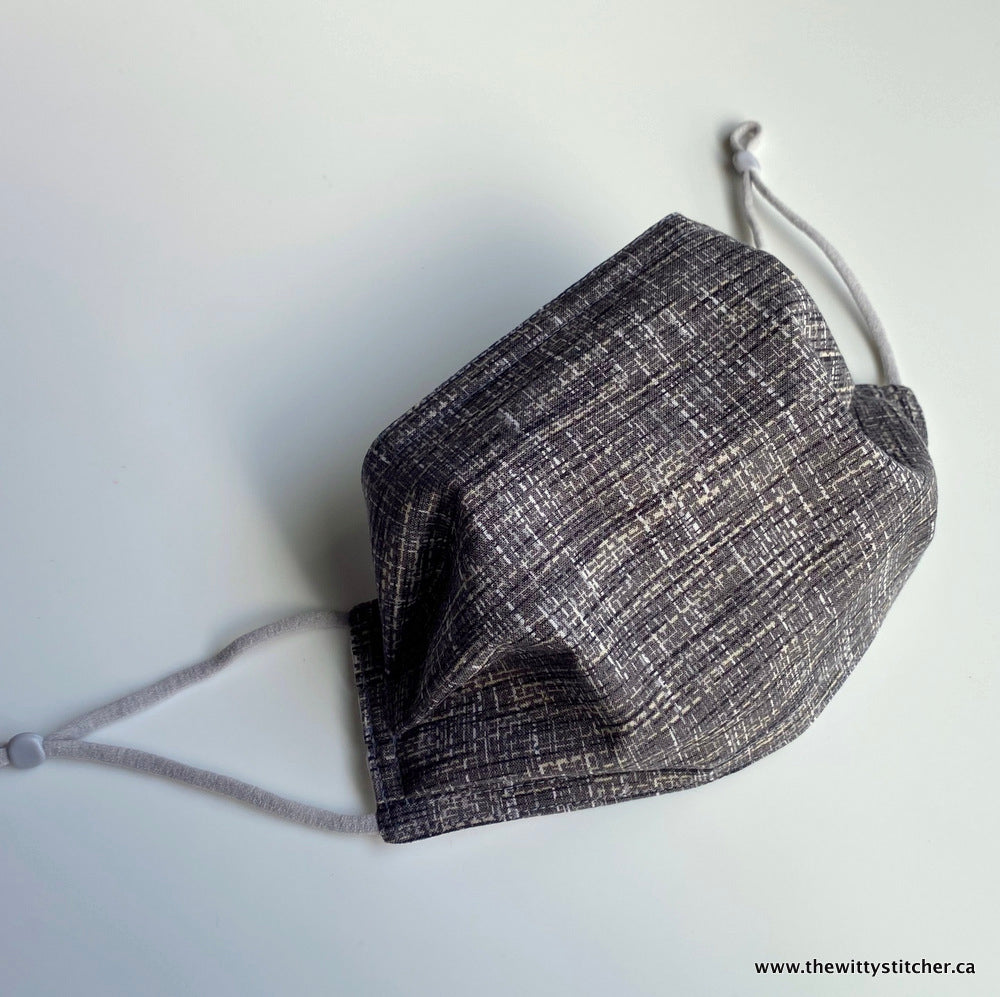 TWEED Cotton Face Mask - DARK GREY