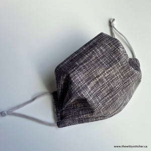 TWEED Cotton Face Mask - DARK GREY