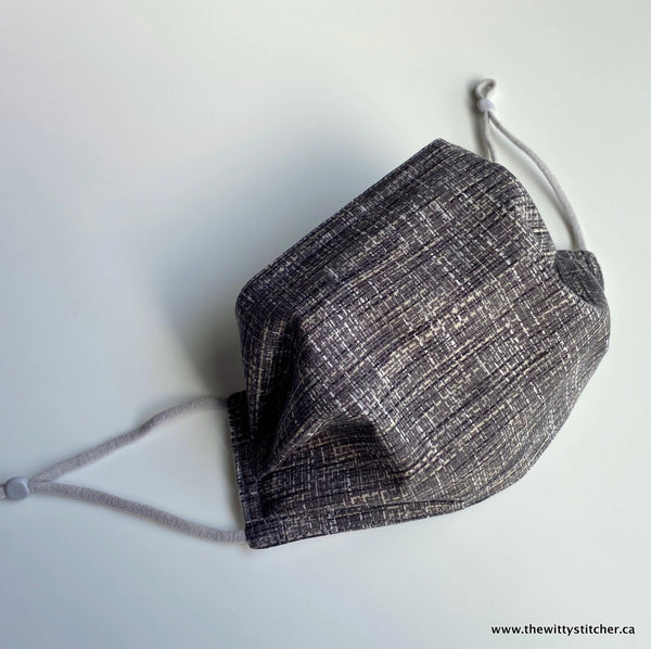 TWEED Cotton Face Mask - DARK GREY