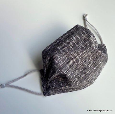 TWEED Cotton Face Mask - DARK GREY