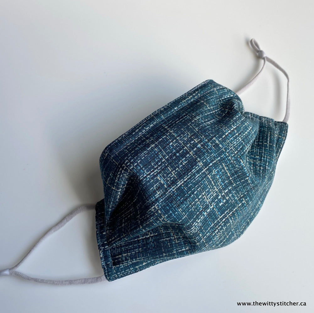TWEED Cotton Face Mask - TEAL