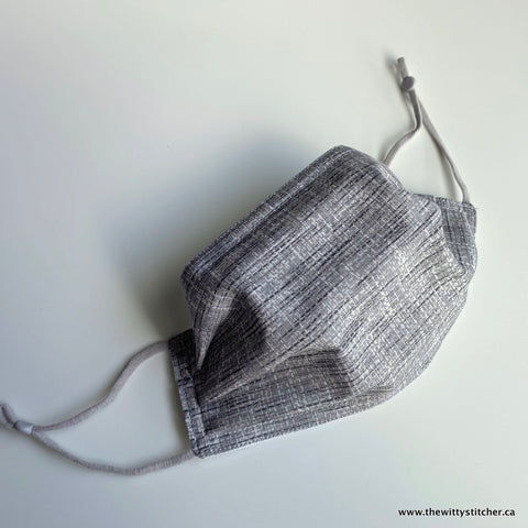 TWEED Cotton Face Mask - LIGHT GREY