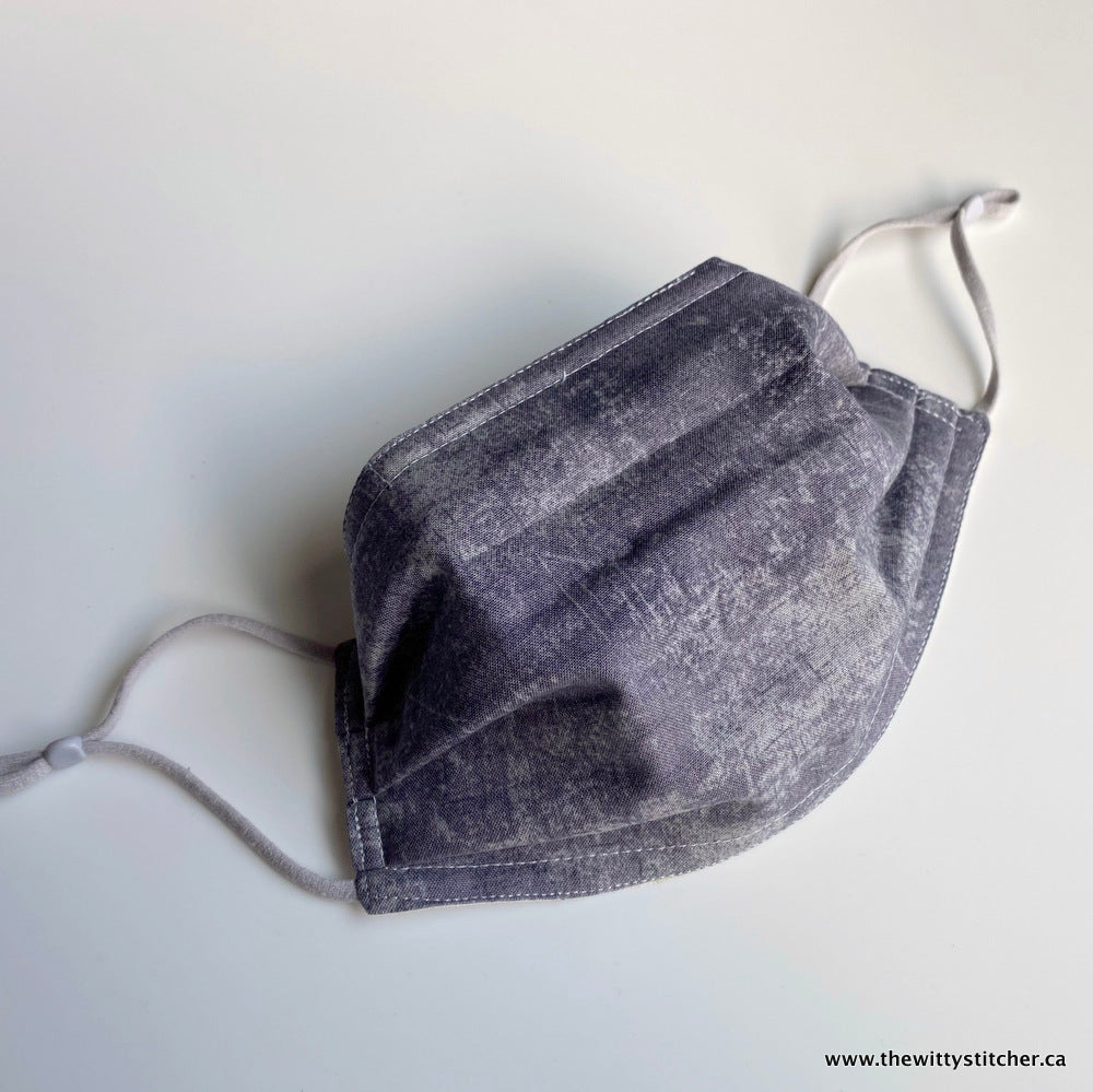 MOTTLED Cotton Face Mask - DARK GREY