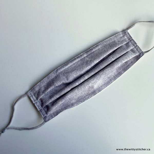 MOTTLED Cotton Face Mask - LIGHT GREY
