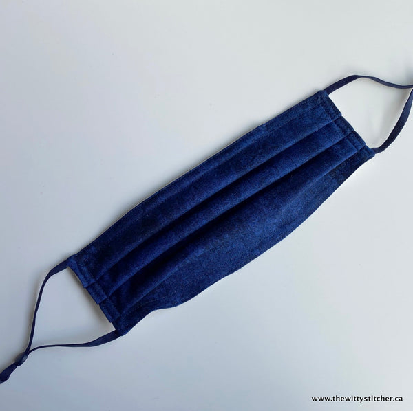 MOTTLED Cotton Face Mask - MIDNIGHT NAVY