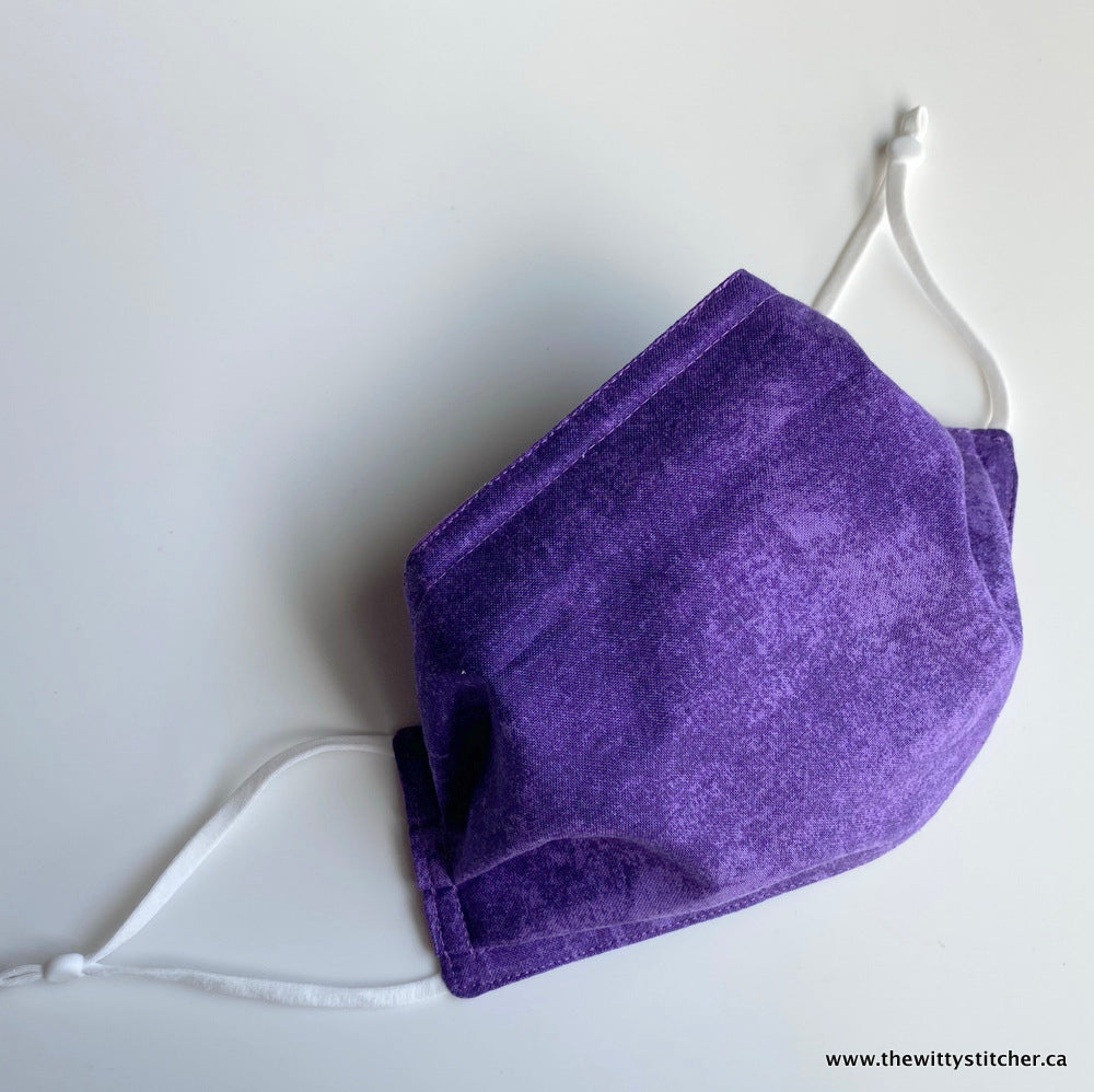 MOTTLED Cotton Face Mask - PURPLE