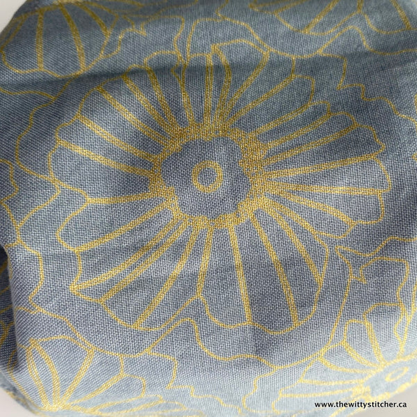 LAST CALL! FLORAL Cotton Face Mask - GREY GOLD FLORAL - Only 4 Left!