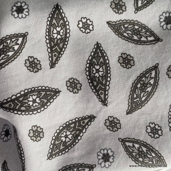 NOVELTY Cotton Face Mask - GREY PAISLEY