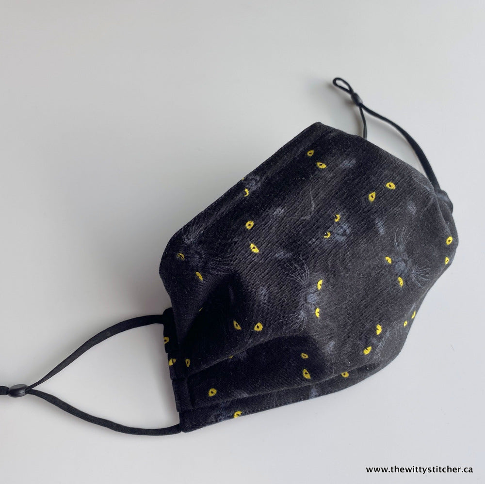 LAST CALL! NOVELTY Cotton Face Mask - BLACK CATS - Only 3 Left!