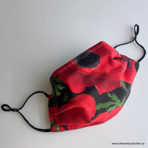 OH CANADA Cotton Face Mask - JUMBO POPPIES