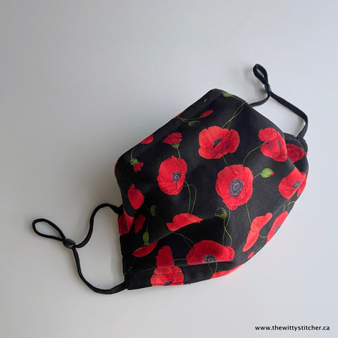 OH CANADA Cotton Face Mask - CLASSIC POPPIES