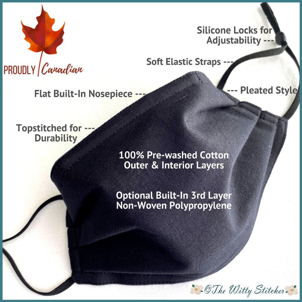 OH CANADA Cotton Face Mask - JUMBO POPPIES