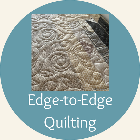 EDGE-TO-EDGE Longarm Quilting Service - 3 cents per square inch - DEPOSIT
