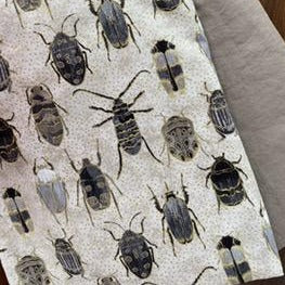LAST CALL! Zippered Fabric Pouch - GOLD BUGS - ONLY 4 LEFT!
