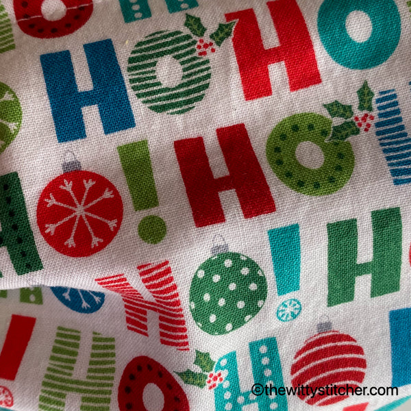 LAST CALL! HOLIDAY Cotton Face Mask - HO HO HO! - Only 3 Left!