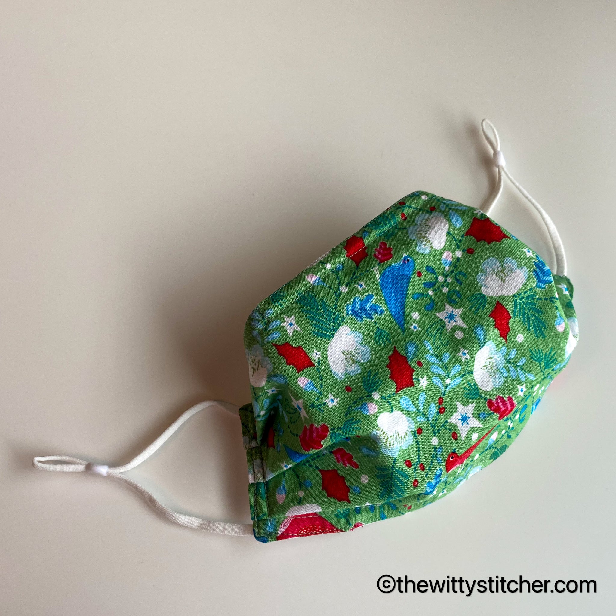 SEASONS Cotton Face Mask - RED & BLUE BIRDS