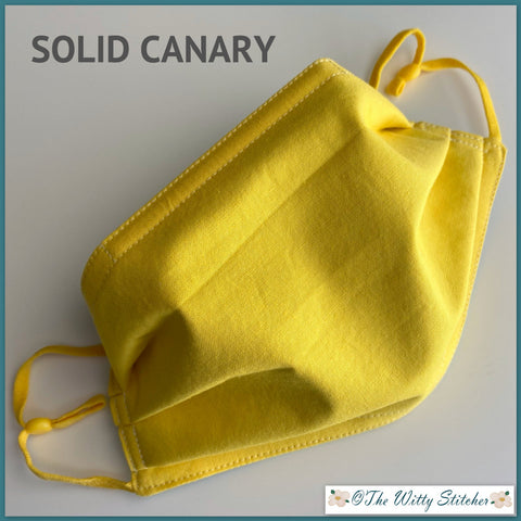 SOLID Cotton Face Mask - CANARY