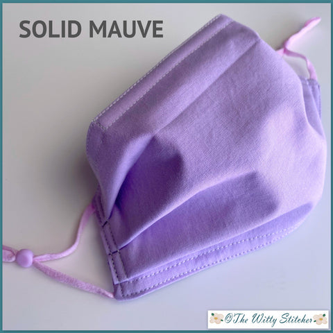 SOLID Cotton Face Mask - MAUVE