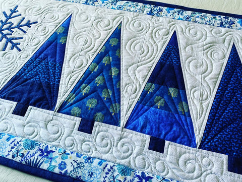 Quilted Table Runner - PINE TREES