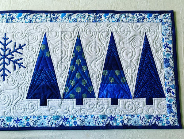 Quilted Table Runner - PINE TREES