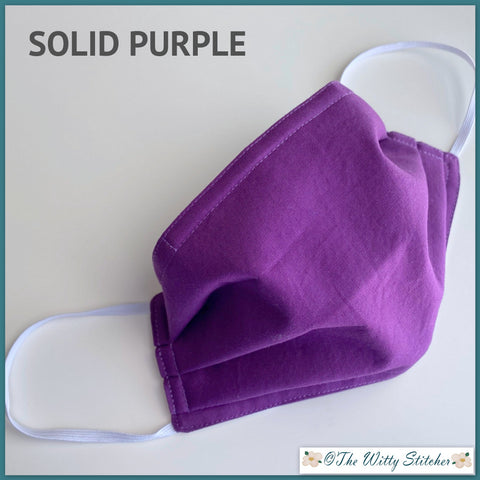 SOLID Cotton Face Mask - PURPLE VELVET